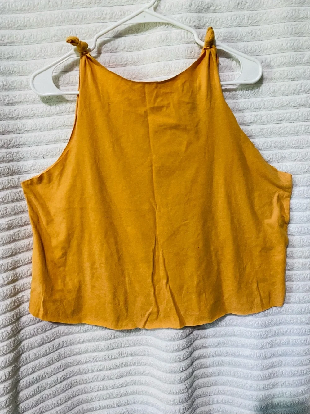Graphic Sun Muscle Tank Top in Mustard Yellow - Picture 3 of 3
